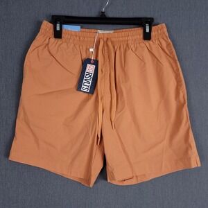 RSVLTS Hybrid Shorts‎ Mens Small Orange Sand Cottonstretch Unlined Swim Trunks